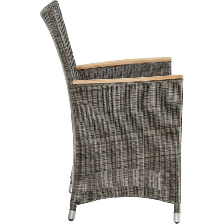 LC Garden Gartenstuhl Chelsea2er Set Armlehnstuhl Gartenstuhl grau – Bild 2