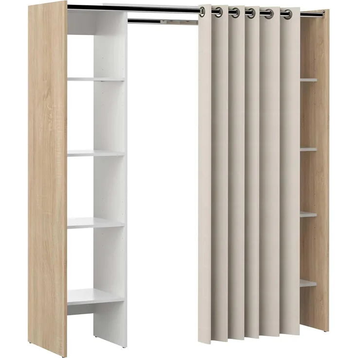 Kleiderschrank Kleiderschranksystem EMERIC - Eiche & Beige