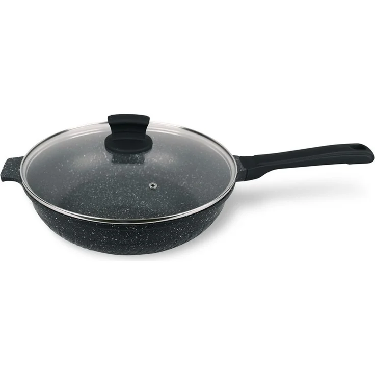 Maestro Tiefe Bratpfanne mit Granitbeschichtung und Deckel, 28 cm MR122628