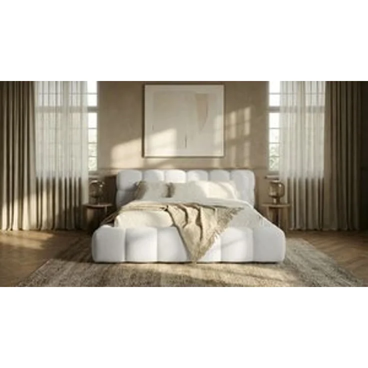 thematys Polsterbett CLOUD mit Bettkasten 200x200cm, Ohne Matratze, Davis, Weiß – Bild 7