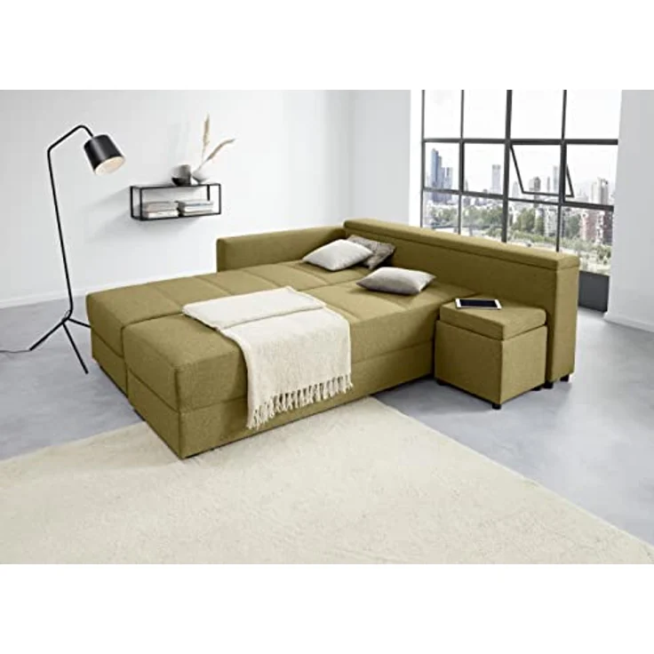 LOOKS by Wolfgang Joop Looks III Designer Sofa mit Boxspringfederung, Ecksofa mit Bettfunktion, braun, 287x229x77 cm – Bild 4