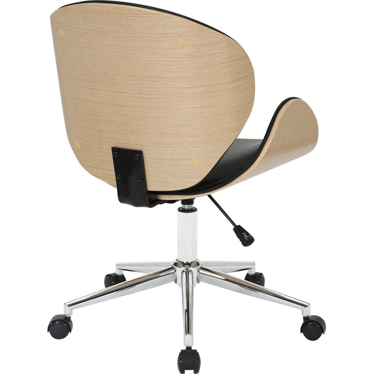 Calicosy Bürostuhl mit Dekor in heller Nussbaumoptik H84 cm – HERCULE - Helles Holz – Bild 4