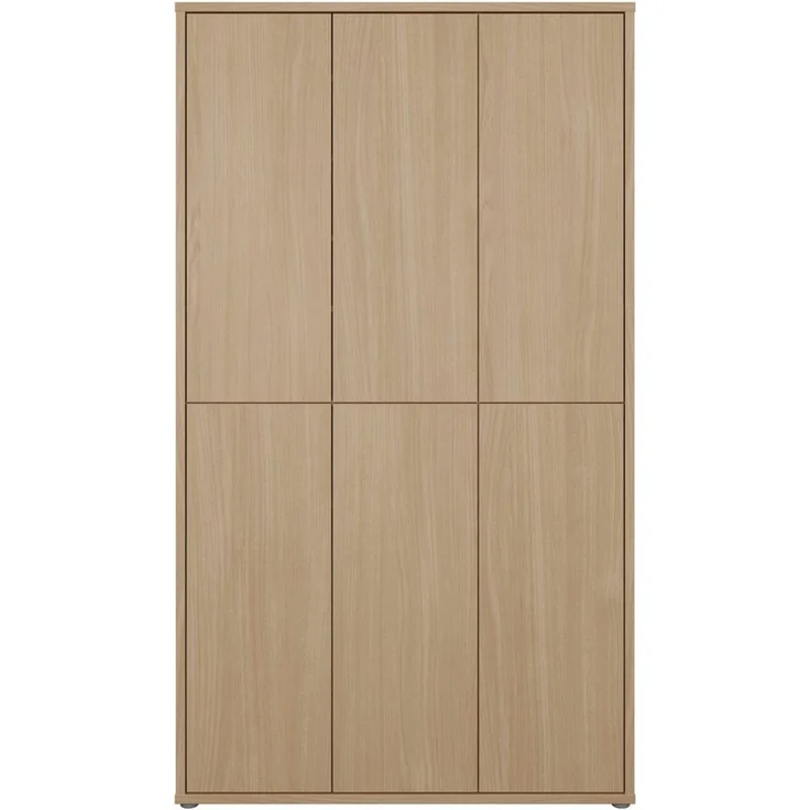 Forte ALICE SPRINGS Schuhschrank 100 110, modern-minimalistisch, 6-türig, Flurschrank, Holzwerkstoff, Elegancia Eiche Holzdekor, 109,2 cm breit x 191,9 cm hoch x 34,9 cm tief – Bild 3