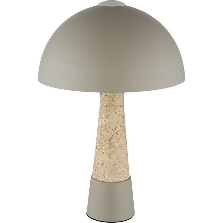 Tischleuchte, Schalter, grau, Travertin-Optik, H 36,5 cm – Bild 8