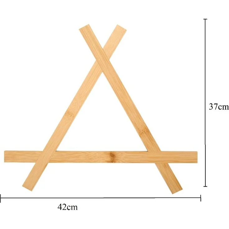 Bambus Untersetzer für Töpfe & Pfannen - Tischständer & Hitzeschutz, 42x37,5 cm – Bild 2