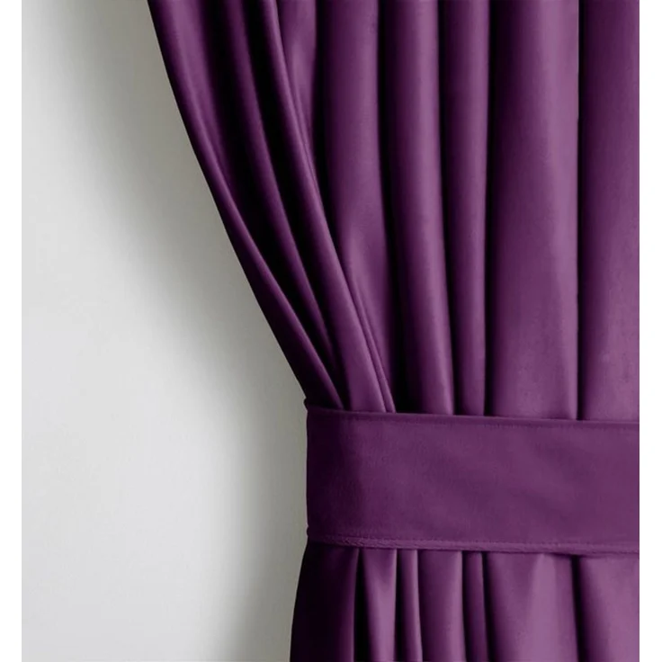 Restilo Gardine Gardine Multifunktionsband Kräuselband Vorhang Verdunkelnd Samt Textil (1 St), Kräuselband, verdunkelnd, Samt Textilien, mit Raffhalter – Bild 4