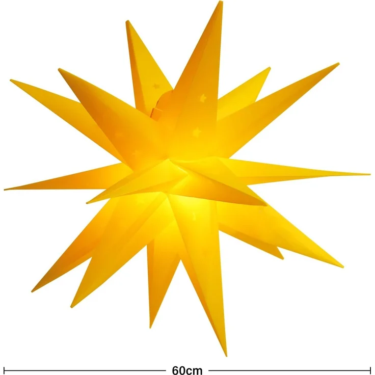 SALCAR 60cm Weihnachtsstern Beleuchtet Außen, 3D Leuchtstern – Bild 6