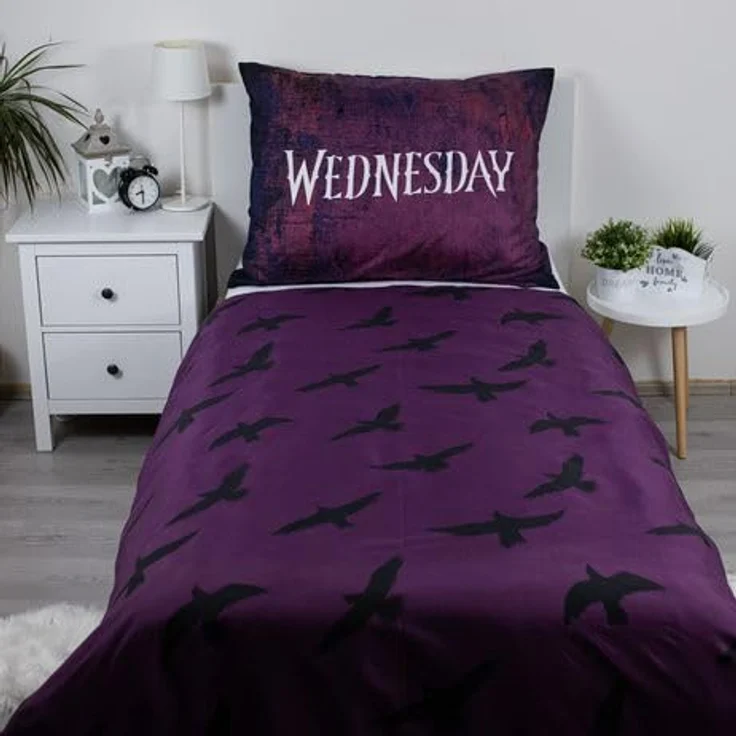 Wednesday Bettwäsche-Set für Kinderbett 140 x 200 cm + 70 x 90 cm aus 100% Polyester mit Reißverschluss – Bild 4