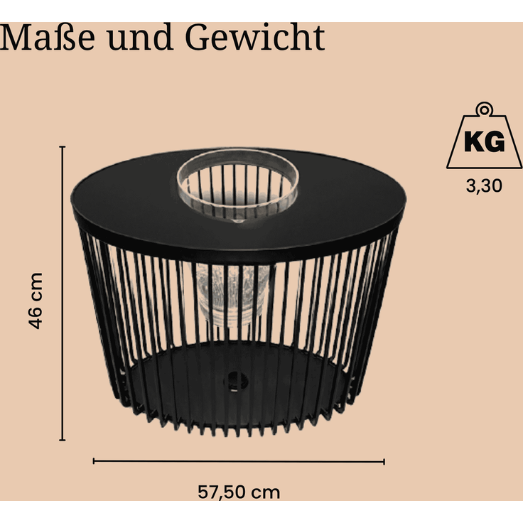 COOTAB Cooler Table STOCKHOLM 3-in-1 Loungetisch mit Acryl-Kühler – Bild 4