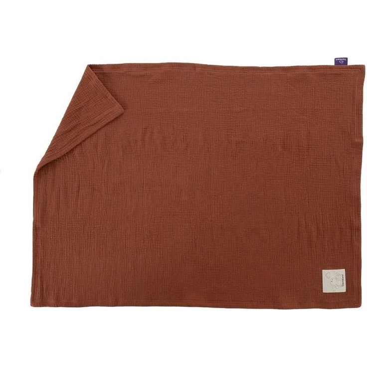 Träumeland Babydecke aus Musselin terrakotta Größe 75 x 100 cm – Bild 5