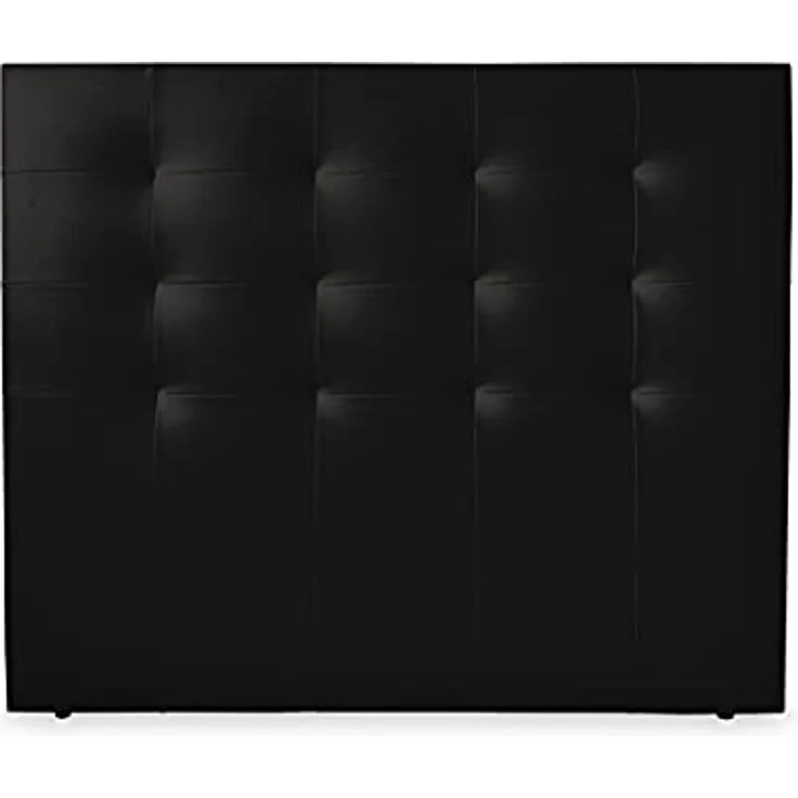 DUÉRMETE ONLINE Gepolstertes Kopfteil Paris | Bezug aus hochwertigem Kunstleder | Maße 160 x 120 cm 150 cm, Holz, Schwarz, 100 x 120 cm (Bett 90 cm) – Bild 1