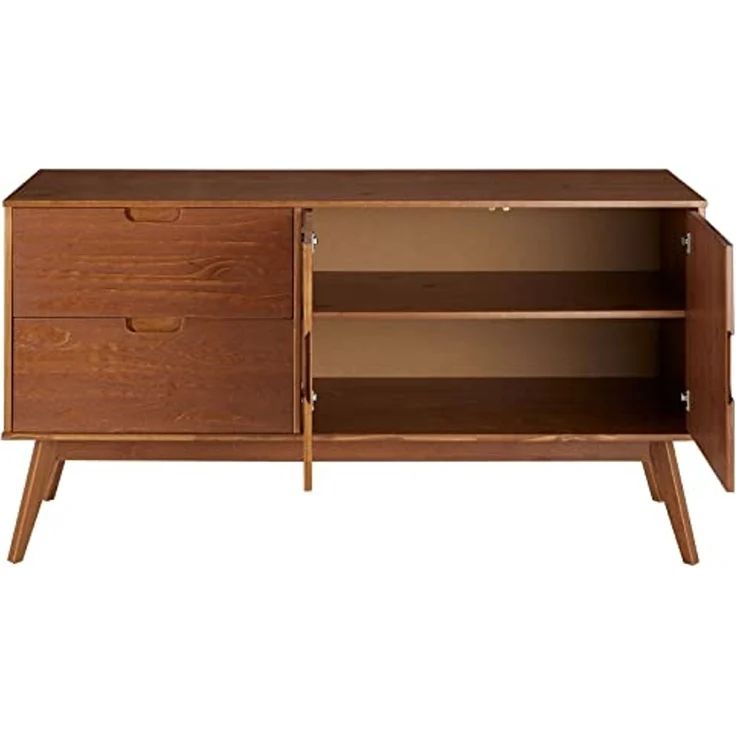 IDIMEX Sideboard TIVOLI, moderne Kommode mit 2 Türen und 2 Schubladen, Skandi kastenienfarben – Bild 5