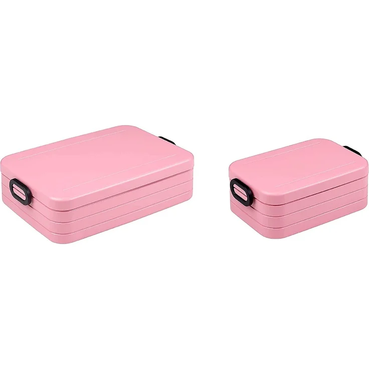 2-tlg. Mepal Take a Break Set– Nordic Pink – Groß / Klein – Lunchbox mit Trennwand – ideal für Mealprep – spülmaschinenfest, ABS – Bild 1