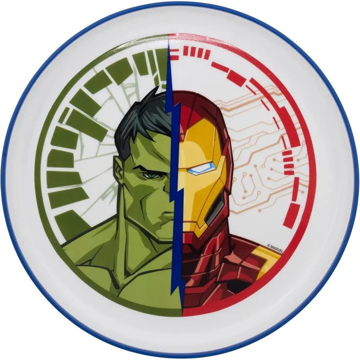 Kunststoffteller Ø19 verschiedene Motive für Kinder Anti-Rutsch Avengers