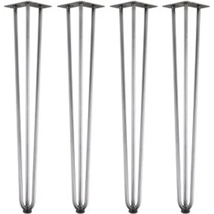 Zelsius Tischbein 4er Set Tischbeine aus Stahl, Rohstahl, (H) 71 cm, 3 Streben – Bild 6