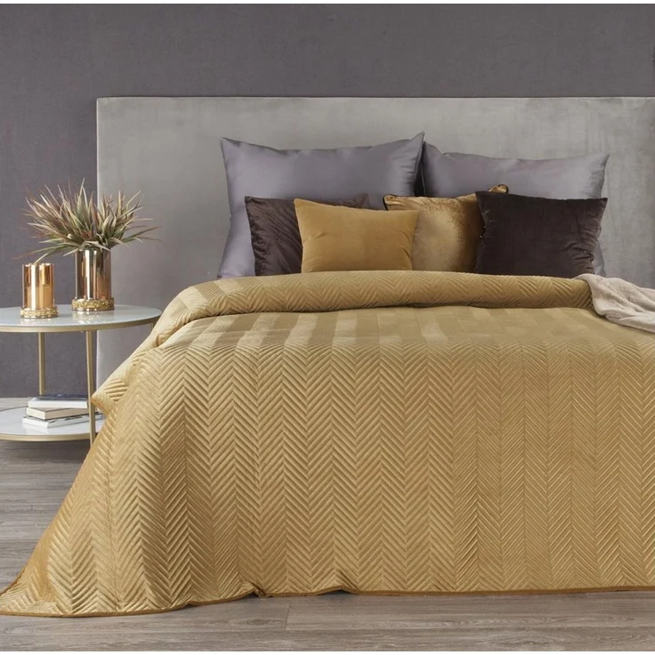 Eurofirany Bettüberwurf SOFIA zweiseitige Steppdecke hochwertige Allzweckdecke L XL XXL, Elegante Tagesdecke Velvet Sesseldecke Sofadecke Überwurf Samt – Bild 2