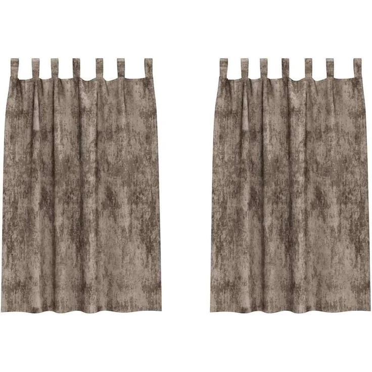vidaXL Samtvorhänge 2 stk. Cappuccino 175 x 140 cm Samt 4107739 – Bild 2