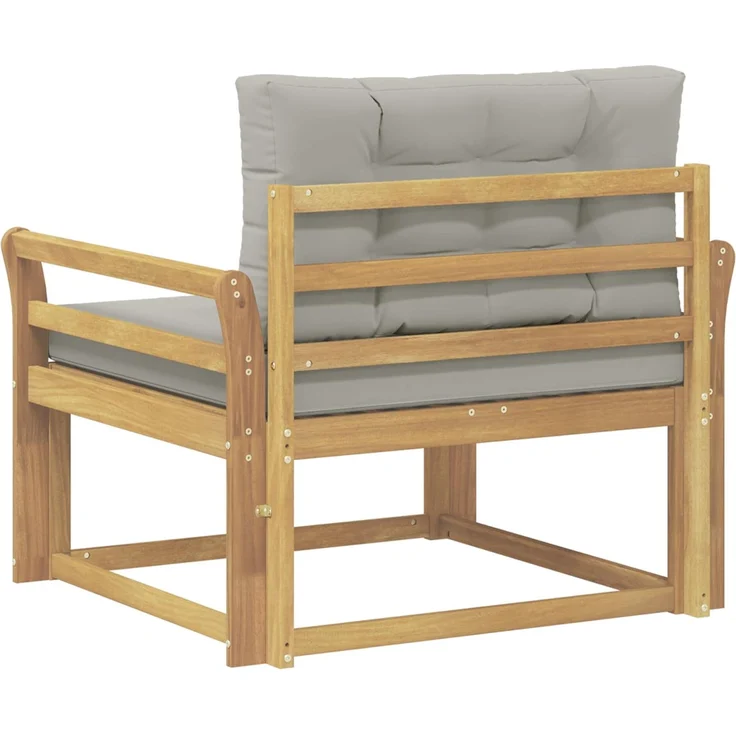 vidaXL Outdoor Mittelsofa Polyester Weiß 3439010 – Bild 5