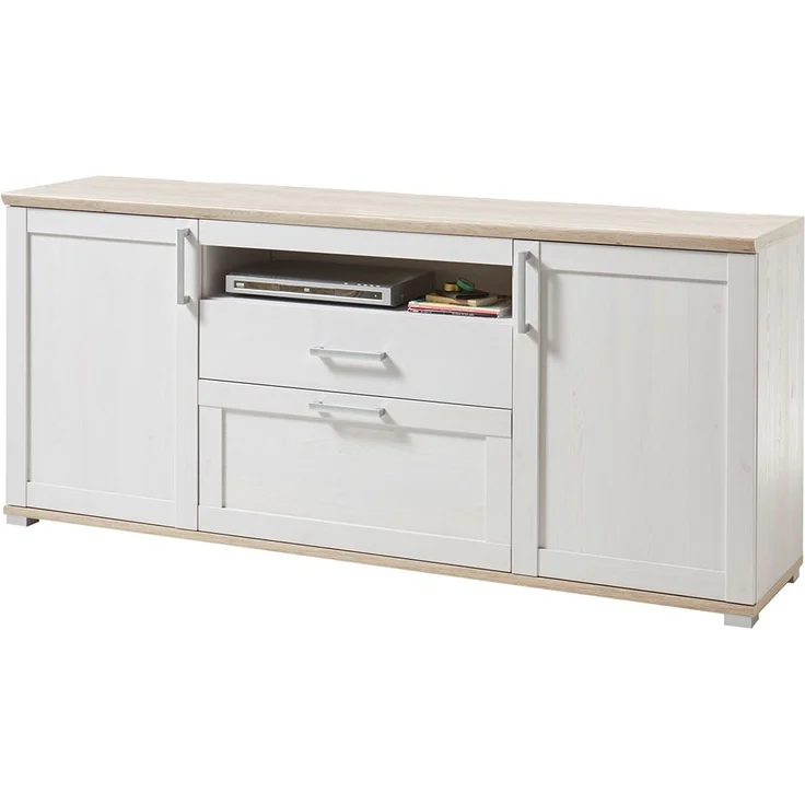 TV-Sideboard Romy / Romance, Holzwerkstoff, Holzfarben, 190 x 80 x 44 cm – Bild 1