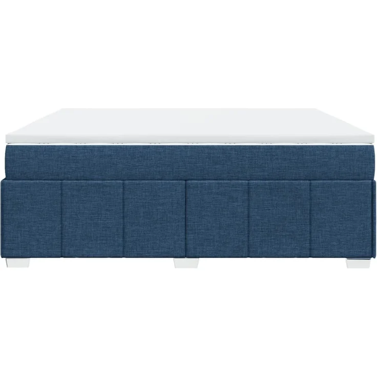 vidaXL Boxspringbett mit Matratze Blau 200x200 cm Stoff 3285504 – Bild 8