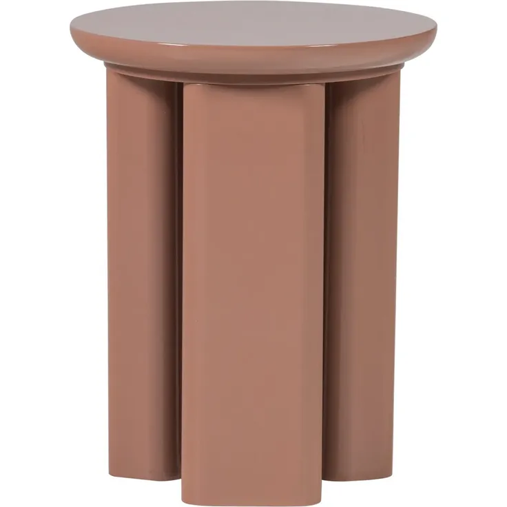 Beistelltisch Orivo - MDF & Holzfurnier Altrosa, Ø 40 cm – Bild 4