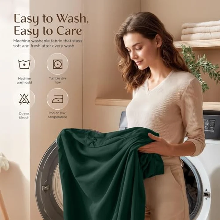Utopia Bedding Bettwäsche-Set – 4-teiliges Bettwäsche-Set – gebürstete Mikrofaser – schrumpffrei und lichtbeständig – pflegeleicht (voll, Smaragd) – Bild 9