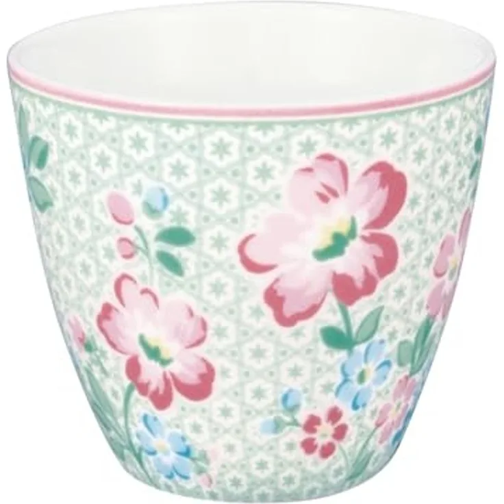 Greengate Becher Athea Latte Cup mint 0,35l, Porzellan