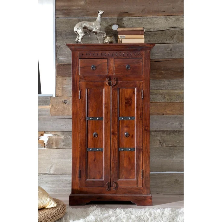 Schrank Akazie 72x38x132 nougat lackiert OXFORD #525 – Bild 2