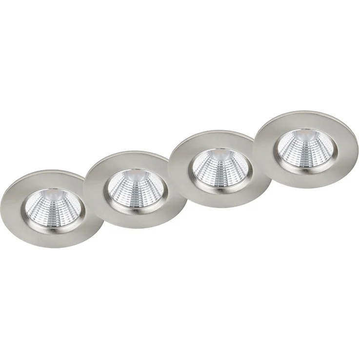 4er SET IP65 LED Deckeneinbaustrahler Silber matt rund, dimmbar, Ø 8,5cm – Bild 2