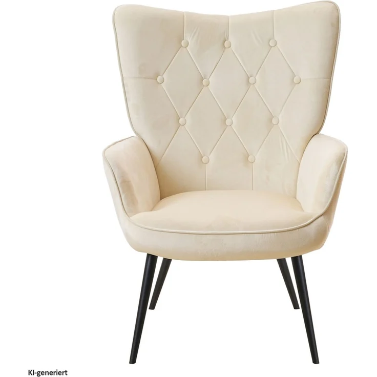 Ohrensessel Freya beige – Bild 3