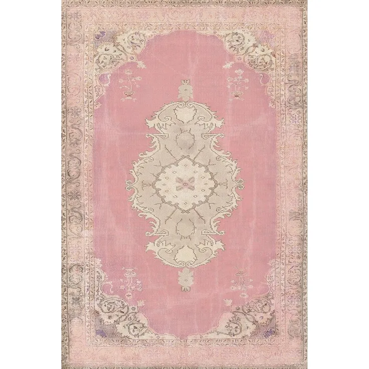 Bamyum Teppich Lix Teppich mit Chenille-Druck, Waschbarer, Antibakteriell Teppich