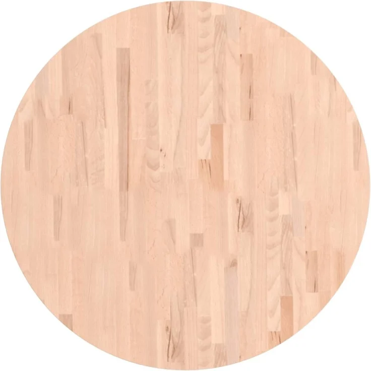 vidaXL Tischplatte Ø90x4 cm Rund Massivholz Buche 355926 – Bild 5