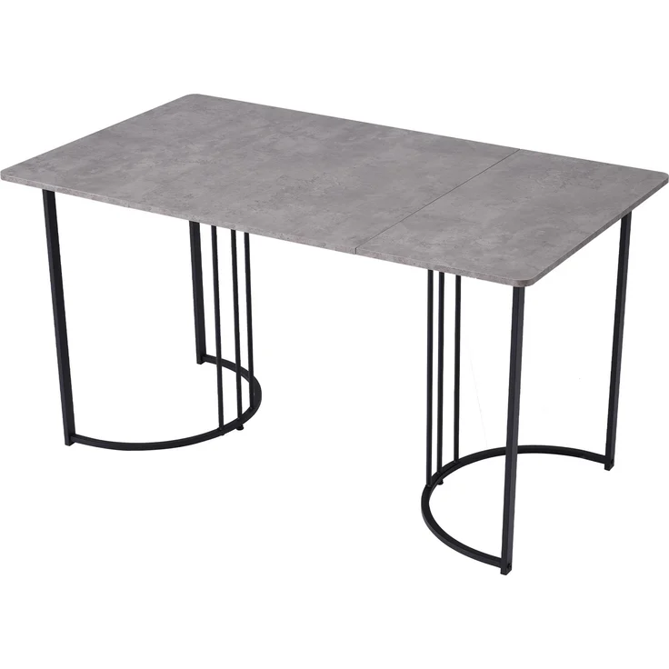 TavilaEcon Esstisch Multifunktionaler Esstisch mit modernem Marmor-Muster grau 75 × 80 × 140 cm (H × T × B) – Bild 5