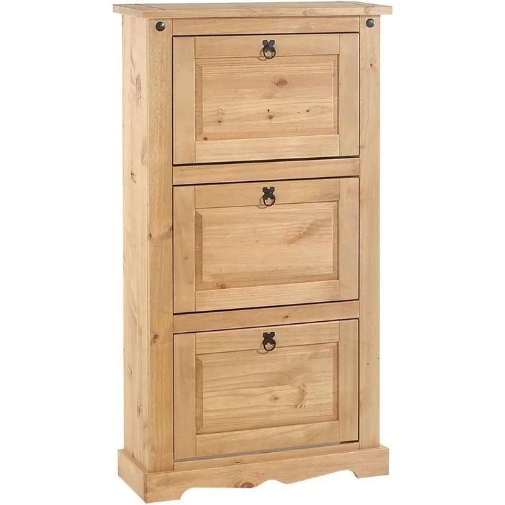 IDIMEX Schuhkommode TEQUILA, Schuhkipper TEQUILA Schuhschrank Schuhkommode 3 Klappe Kiefer Mexico L