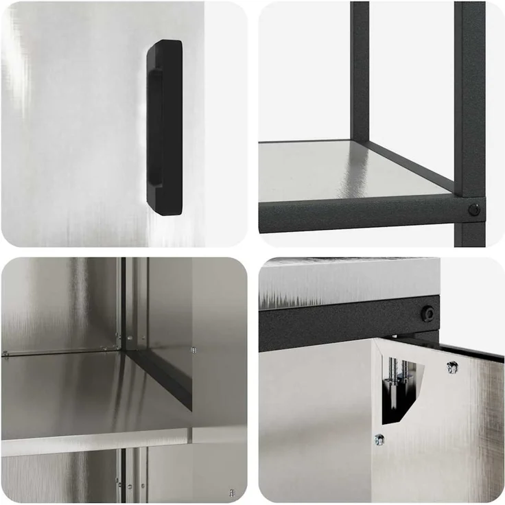 vidaXL Aufbewahrungsset für die Küche HATTEM 3 stk. Silber Edelstahl 3392698 – Bild 12