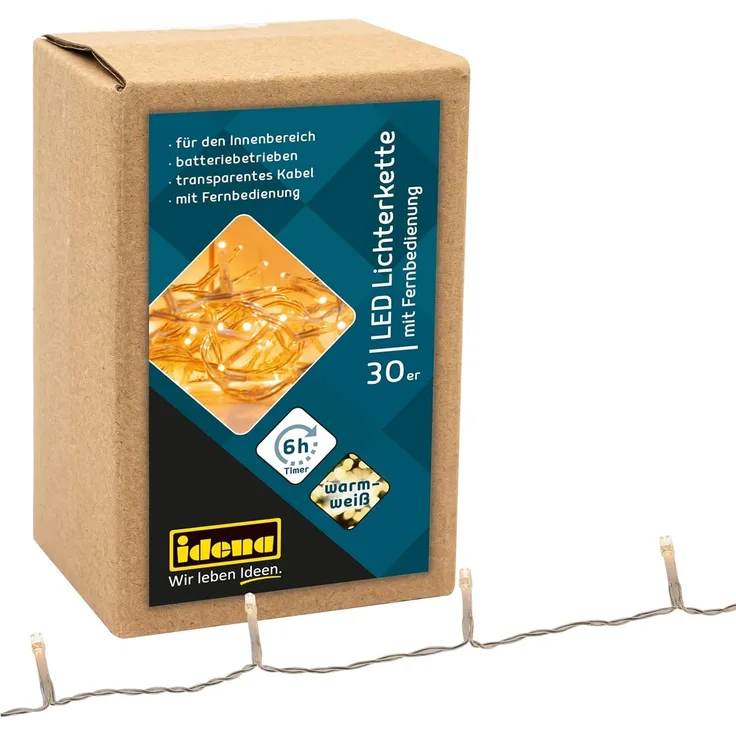 Idena Lichterkette 1.75 m transparent