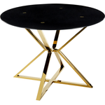 Esstisch BOSCO 105 cm 105 cm Sicherheitsglas Schwarz