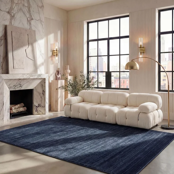 SAFAVIEH Modern Teppich für Wohnzimmer, Esszimmer, Schlafzimmer - Vision Collection, Kurzer Flor, Grün, 60x110 cm