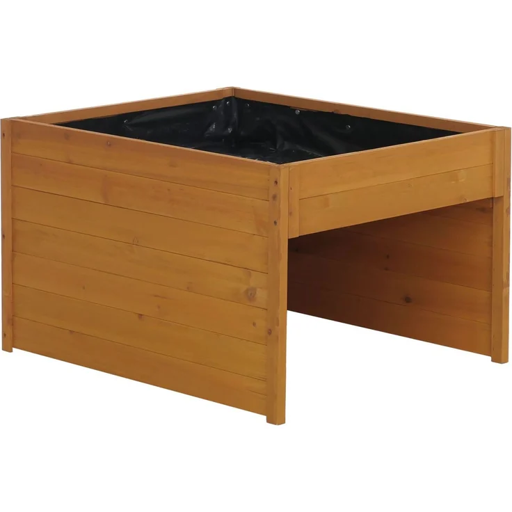 Mähroboter-Garage mit Pflanzkasten HWC-Q17, Unterstand Rasenmäher, Holz FSC®-zertifiziert 50x70x80cm ~ natur – Bild 6