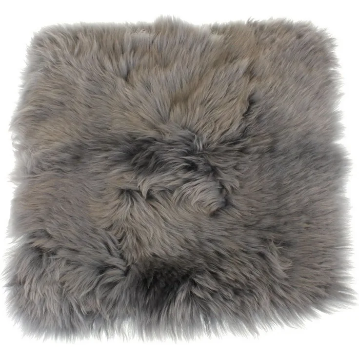Macosa Home Fellteppich Dekofell eckig Stuhlkissen 35 cm echtes Lammfell Dekofell Sitzplaid, Echtes Lammfell Sitzkissen Dekofell, Sitzfell
