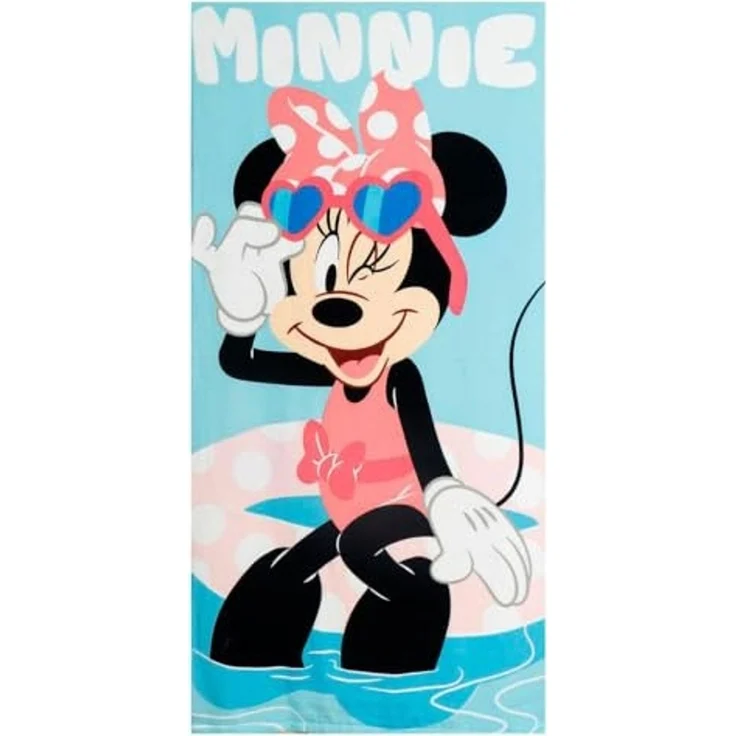Disney Minnie Mouse Kinder Strandtuch 70 × 140 cm mit Schwimmbrille als Set – Bild 2