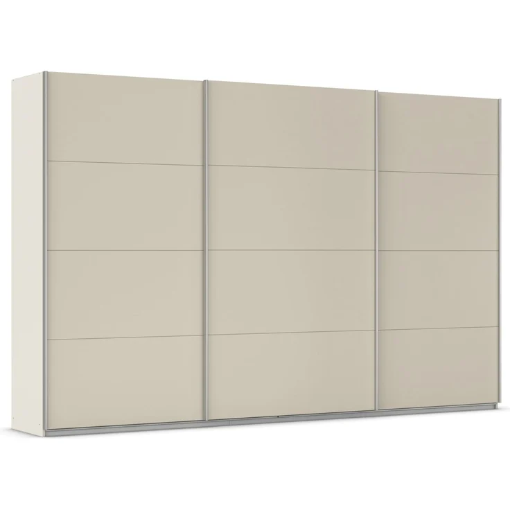 Rauch Möbel KULMBACH, Schwebetürenschrank, Farbe Beige, Breite 360 cm | Kleiderschrank mit Schwebetüren, Schiebetüren, 3-türig, Zubehör Classic, für Schlafzimmer, Jugendzimmer, Garderobe, Flur
