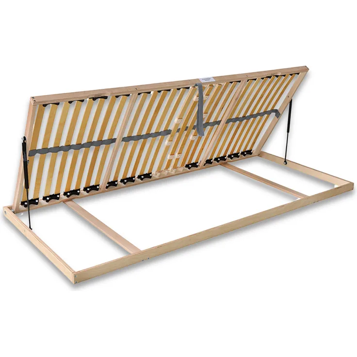 Madera Lattenrost für Bettkastenfunktion – 7-Zonen, 28 Federleisten, Birkenschichtholz, Größe: 90 x 200 cm, Seite der Öffnung: Öffnung nach Links