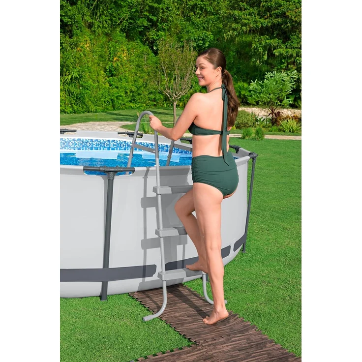 Pool-Bodenschutzfliesen Set 12 Stück á 50 x 50 cm, Holz-Optik (Palisander) – Bild 11