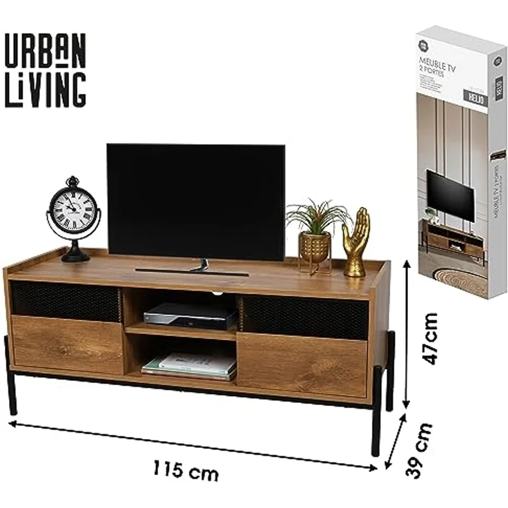 Urban Living TV-Schrank Fernsehtisch Fernsehschrank HELIO 151523 – Bild 2