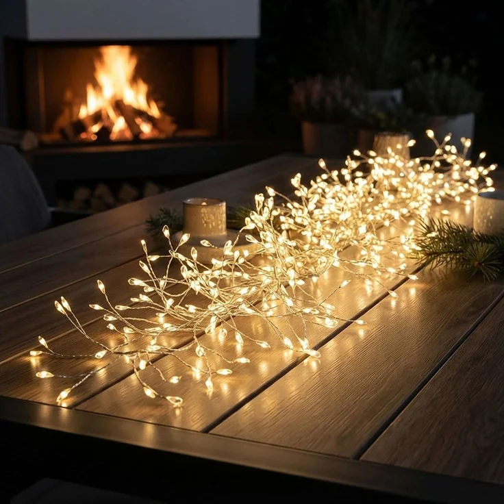 Spetebo Lichterkette Silver Wire CLUSTER Lights - 720 LED, 720-flammig – Bild 2