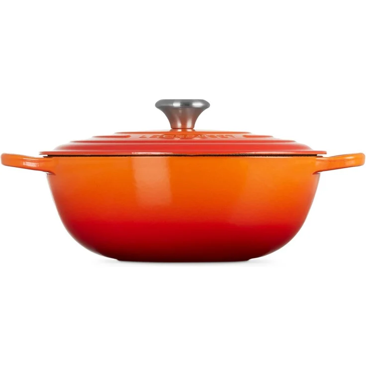 LE CREUSET Bräter Bräter La Marmite Signature rund ofenrot 28cm, Emailliertes Gusseisen – Bild 5