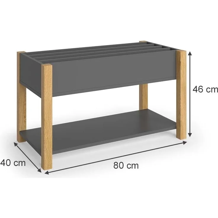 Kinderregal Malia Grau 80 x 46 cm Vitalispa – Bild 3