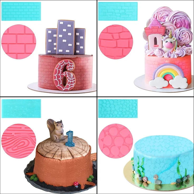 Kurtzy Vorratsdose Silikonformen für Fondant und Schokolade - 4er Set, Kunststoff, (1-tlg) – Bild 5