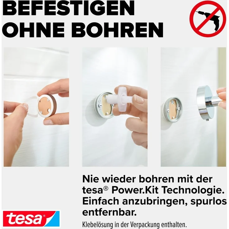 tesa Badetuchstange Smooz 60 cm – Bild 5